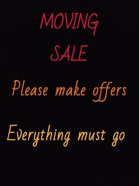 MOVING SALE